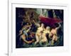 The Medici Cycle: The Disembarkation of Marie de Medici at Marseilles, 1600-Peter Paul Rubens-Framed Giclee Print