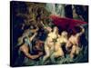 The Medici Cycle: The Disembarkation of Marie de Medici at Marseilles, 1600-Peter Paul Rubens-Stretched Canvas