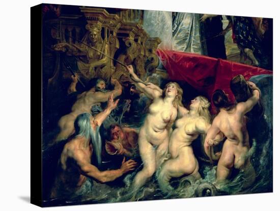 The Medici Cycle: The Disembarkation of Marie de Medici at Marseilles, 1600-Peter Paul Rubens-Stretched Canvas