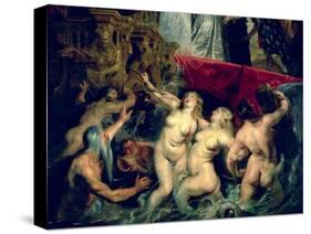 The Medici Cycle: The Disembarkation of Marie de Medici at Marseilles, 1600-Peter Paul Rubens-Stretched Canvas