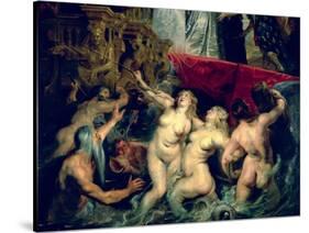 The Medici Cycle: The Disembarkation of Marie de Medici at Marseilles, 1600-Peter Paul Rubens-Stretched Canvas