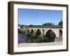 The Medieval Arched Stone Bridge across the River Lima at the Town of Ponte Da Barca, Minho, Portug-Stuart Forster-Framed Photographic Print