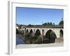 The Medieval Arched Stone Bridge across the River Lima at the Town of Ponte Da Barca, Minho, Portug-Stuart Forster-Framed Photographic Print