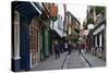 The Medieval Narrow Street of the Shambles and Little Shambles-Peter Richardson-Stretched Canvas