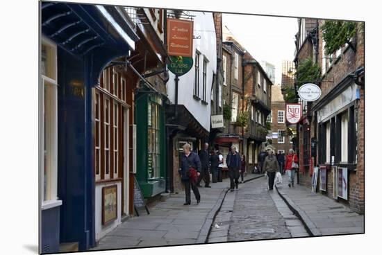 The Medieval Narrow Street of the Shambles and Little Shambles-Peter Richardson-Mounted Photographic Print