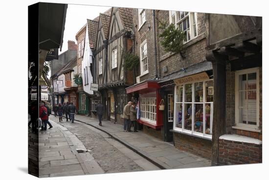 The Medieval Narrow Street of the Shambles and Little Shambles-Peter Richardson-Stretched Canvas