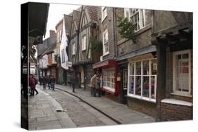 The Medieval Narrow Street of the Shambles and Little Shambles-Peter Richardson-Stretched Canvas