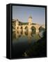 The Medieval Pont Valentre Over the River Lot, Cahors, Lot, Midi Pyrenees, France-David Hughes-Framed Stretched Canvas