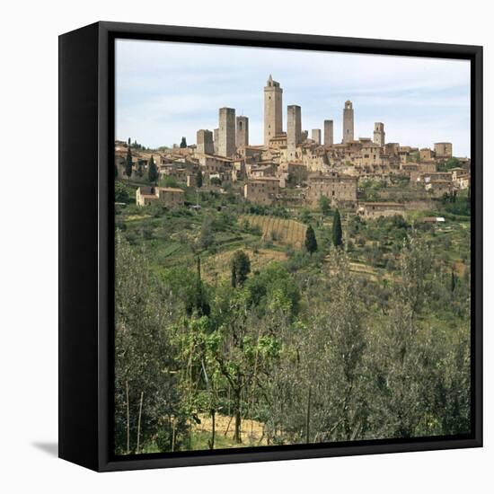 The Medieval Towers of San Gimignano in Tuscany, Italy, 13th Century-CM Dixon-Framed Stretched Canvas