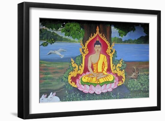 The Meditating Buddha-null-Framed Premium Giclee Print