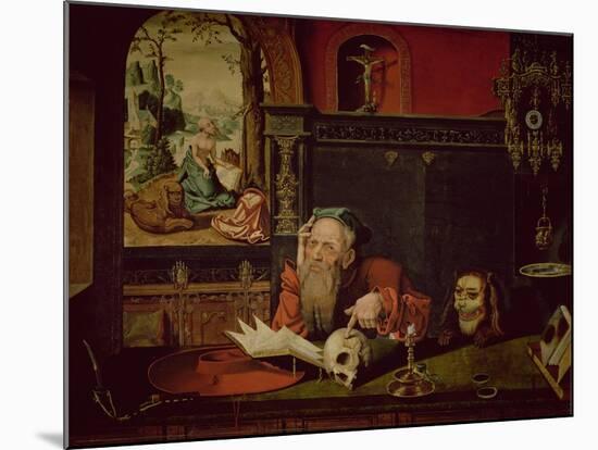 The Meditation of St. Jerome-Quentin Metsys-Mounted Giclee Print