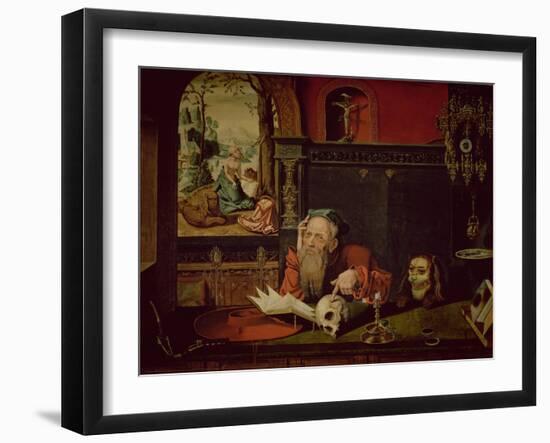 The Meditation of St. Jerome-Quentin Metsys-Framed Giclee Print