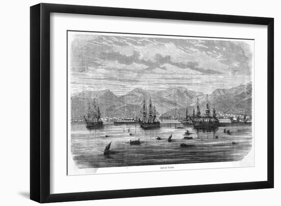 The Mediterranean Harbour and Naval Base of Toulon, Seen from the Sea-null-Framed Art Print