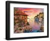 The Mediterranean Harbour-Dominic Davison-Framed Art Print