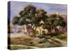 The Medlar Trees (Les Nefliers)-Pierre-Auguste Renoir-Stretched Canvas