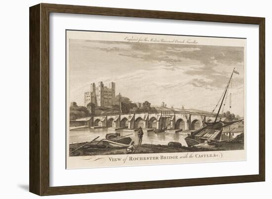 The Medway Bridge and the Castle-null-Framed Art Print