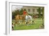The Meet at Avesbury Manor, Wiltshire-George Wright-Framed Giclee Print