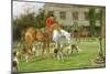 The Meet at Avesbury Manor, Wiltshire-George Wright-Mounted Giclee Print