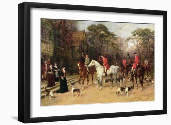 The Meet at the Manor House, 1908-Heywood Hardy-Framed Giclee Print