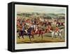 The Meet', Plate I from 'Fox Hunting', 1838 (Hand-Coloured Aquatint)-Charles Hunt-Framed Stretched Canvas