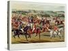 The Meet', Plate I from 'Fox Hunting', 1838 (Hand-Coloured Aquatint)-Charles Hunt-Stretched Canvas