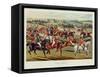 The Meet', Plate I from 'Fox Hunting', 1838 (Hand-Coloured Aquatint)-Charles Hunt-Framed Stretched Canvas