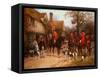 The Meet, Ye Olde Wayside Inn-Heywood Hardy-Framed Stretched Canvas