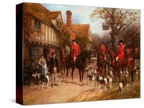 The Meet, Ye Olde Wayside Inn-Heywood Hardy-Stretched Canvas