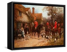 The Meet, Ye Olde Wayside Inn-Heywood Hardy-Framed Stretched Canvas