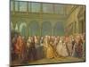 The Meeting at Neuhaus in Bohemia, 24th May 1737-Louis de Silvestre-Mounted Giclee Print