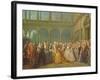 The Meeting at Neuhaus in Bohemia, 24th May 1737-Louis de Silvestre-Framed Giclee Print