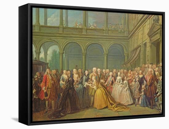 The Meeting at Neuhaus in Bohemia, 24th May 1737-Louis de Silvestre-Framed Stretched Canvas