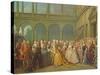 The Meeting at Neuhaus in Bohemia, 24th May 1737-Louis de Silvestre-Stretched Canvas