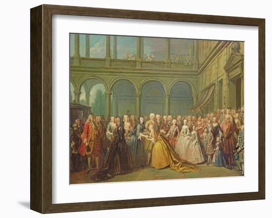 The Meeting at Neuhaus in Bohemia, 24th May 1737-Louis de Silvestre-Framed Giclee Print