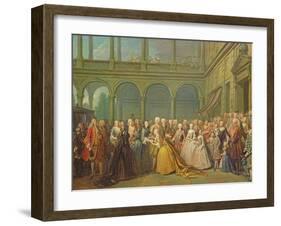 The Meeting at Neuhaus in Bohemia, 24th May 1737-Louis de Silvestre-Framed Giclee Print