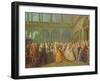 The Meeting at Neuhaus in Bohemia, 24th May 1737-Louis de Silvestre-Framed Giclee Print