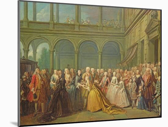 The Meeting at Neuhaus in Bohemia, 24th May 1737-Louis de Silvestre-Mounted Giclee Print