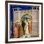 The Meeting at the Golden Gate, circa 1305 Gate in Jerusalem, circa 1305-Giotto di Bondone-Framed Giclee Print