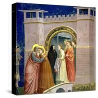 The Meeting at the Golden Gate, circa 1305 Gate in Jerusalem, circa 1305-Giotto di Bondone-Stretched Canvas