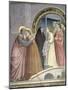 The Meeting at the Golden Gate, Detail of Joachim and St. Anne Embracing, circa 1305-Giotto di Bondone-Mounted Giclee Print