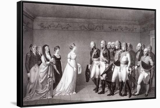 The Meeting Between Luise of Prussia and the Crown Prince Alexander of Russia in Memel, 1805-Johann Friedrich Bolt-Framed Stretched Canvas