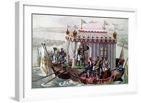 The Meeting between Napoleon and Tsar Alexander I-Stefano Bianchetti-Framed Giclee Print