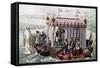 The Meeting between Napoleon and Tsar Alexander I-Stefano Bianchetti-Framed Stretched Canvas