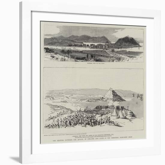 The Meeting Between the Queens of England and Spain at San Sebastian, Northern Spain-null-Framed Giclee Print