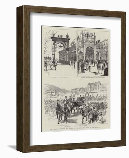 The Meeting Between the Queens of England and Spain at San Sebastian-null-Framed Giclee Print