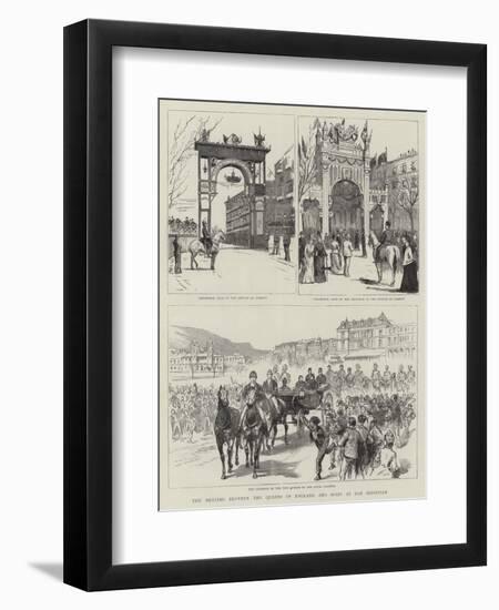 The Meeting Between the Queens of England and Spain at San Sebastian-null-Framed Giclee Print