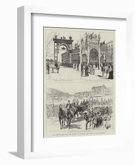 The Meeting Between the Queens of England and Spain at San Sebastian-null-Framed Giclee Print