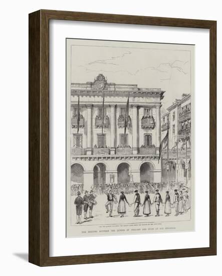 The Meeting Between the Queens of England and Spain at San Sebastian-null-Framed Giclee Print