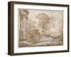 The Meeting Between Venus and Aeneas, C.1678 (Pen and Ink with Wash on Paper)-Claude Lorraine-Framed Giclee Print