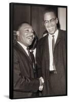 The Meeting - Malcolm & MLK-null-Framed Standard Poster